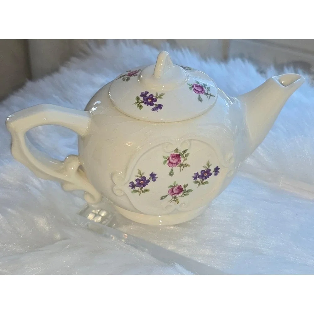 Vintage Miniature Ceramic Floral Tea‎ Set - 12 Pieces